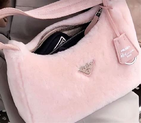 prada silver glitter bag|pink fluffy prada bag.